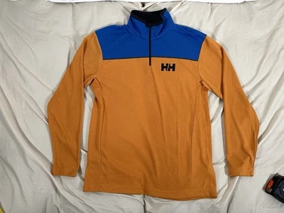 Helly Hansen  Men’s HP 1/2 Zip Pullover 399 Mustard Blue Medium NWT Naruto Inspo - Image 1 of 4