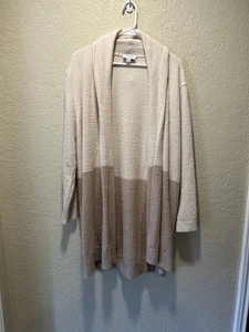 Suéter cárdigan largo abierto de dos tonos beige tostado MudPIe para mujer M/L - Imagen 1 de 10