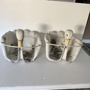 VINTAGE Pair Of METAL PLAYGROUND SWAN CHILD SWING🛝 - Picture 1 of 20