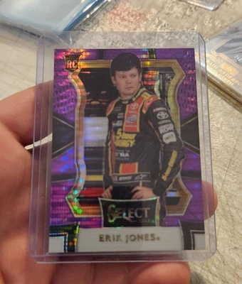 2017 Panini Select - Grandstand Erik Jones #14 Purple Pulsar Prizm (RC) - Image 1 of 2