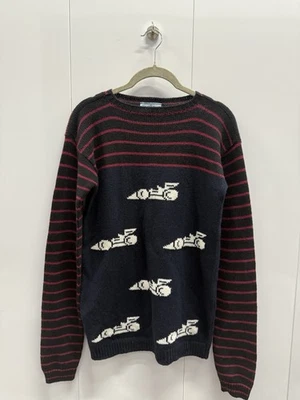 Men’s Prada Striped Race Car Wool Cashmere Blend 2016 Size 42 - Image 1 of 4