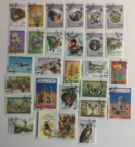 Uzbekistan Stamps Collection - 25 & 50 Different Stamps - Picture 1 of 1