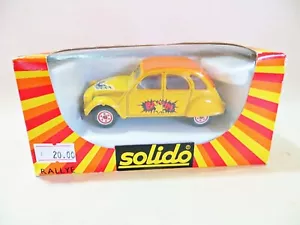 SOLIDO 1327 'CITROEN 2CV RALLYE ' YELLOW. VINTAGE / ORIGINAL. 1:43. SUPERB/BOXED - Picture 1 of 6