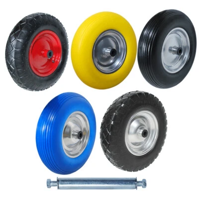 Schubkarrenrad Reifen Vollgummi 4.80/4.00-8 Ersatzrad Luftrad pannensicher Achse - Bild 1 von 4