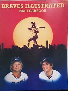 "Programa de anuario de la MLB ilustrado 1984 de los Atlanta Braves ""Dale Murphy y Bob Horner" - Imagen 1 de 9