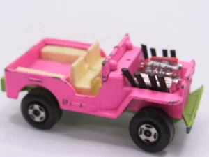 Vintage 1971 Matchbox Lesney Superfast No. 2 Jeep Hot Rod -Pink - England #C5-4 - Picture 1 of 8
