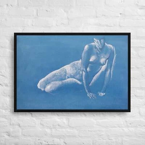 Nude Study of Medusa by Sir Ed Burne 36x24-Framed Canvas Print - Picture 1 of 1