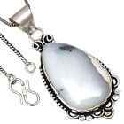 Pendant Dendritic Opal Gemstone Valentineday Gift Silver Jewelry 25
