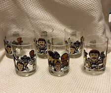 LOT of (6) Vintage 1982 Pittsburgh Steelers 50th McDonald's Cocktail Glasses