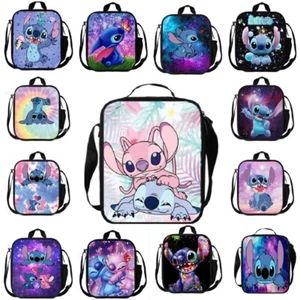 Lilo Stitch Angel 3D Insulated Lunch Bag Box School Food Picnic Snack Bags Gift - Picture 1 of 31