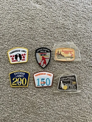 6 Vintage Patches League Bowling League Patches Embroidered - Image 1 of 4