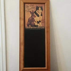 Tavola di gesso in legno memo vintage gatto e coniglio design di Isiah e Benjamin Lane - Foto 1 di 8