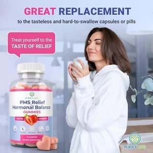 PMS GUMMIES, PMS RELIEF & NATURAL HORMONE BALANCE FOR WOMEN- PMS SUPPORT - Picture 1 of 8