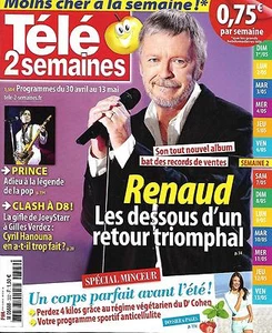 TELE 2 SEMAINES N°322 30 AVRIL 2016  RENAUD/ PRINCE/ MINCEUR/ HANOUNA/ HOLMES - Imagen 1 de 1