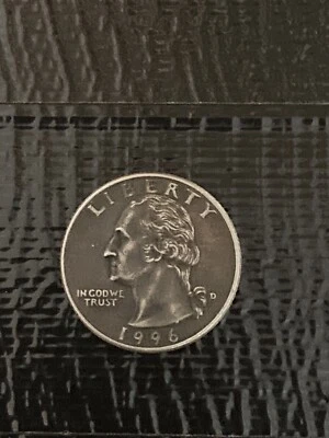 1996 D Black Beauty Quarter ERROR - Image 1 of 2