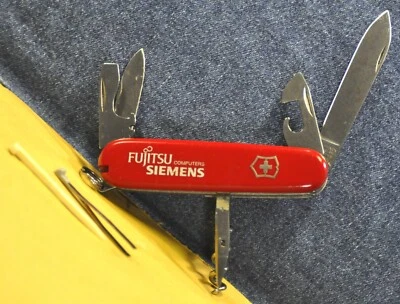 "VICTORINOX"  SPARTAN  RED MULTI-TOOL  FOLDING  SWISS  c. 1993's  ARMY KNIFE - Image 1 of 4