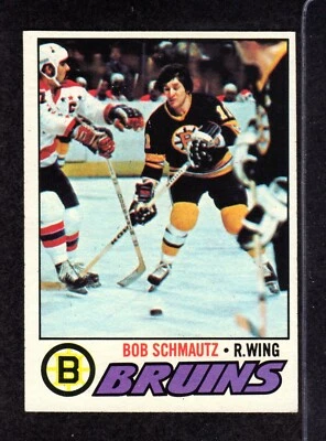 1977-78 Topps #59 Bob Schmautz Boston Bruins NHL Hockey Card EX/MT+ - Image 1 of 2