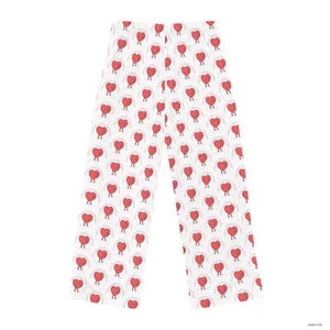 Funny Valentine's Day Pajama Pants, Cute Heart Print Lounge Sleepwear - Picture 1 of 6
