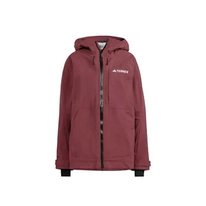 Adidas Terrex Alpine Ski Jacket Waterproof Hooded Maroon Small - Picture 1 of 8