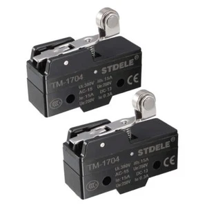 2PCS TM-1704 SPDT 1NO+1NC Panel Mount Short Hinge Roller Lever Type Micro Limit - Picture 1 of 4