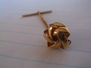 Vintage Mid Century Krawattenverschluss, sehr elegant goldfarben, kostenloser Versand - Bild 1 von 4