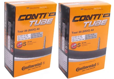 2x Continental Fahrradschlauch Tour 26 Zoll 37/47-559 SV Fahrrad Schlauch