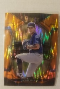 2023 Panini Select Baseball Orange Flash Prizm Concourse Card - #6 Bobby Miller 