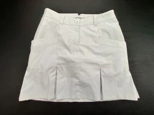 Falda corta a rayas gris/blanca Nike Golf Tour Performance Dri-Fit para mujer talla 6x16" - Imagen 1 de 11