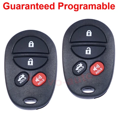 2 para Toyota Avalon Solara 2005 2006 2007 2008 mando a distancia llavero sin llave Foto 1 de 4