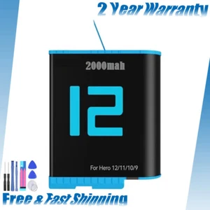 Rechargeable Battery for GoPro Hero 12, 2000 mAh - Picture 1 of 1