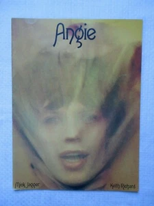 Angie Vintage Rolling Stones Sheet Music 1973 Jagger and Richard VG CONDITION - Picture 1 of 3