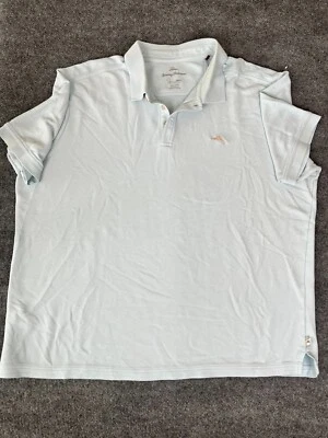 Tommy Bahama Blue Supima Cotton Size 3XL/3TG Short Sleeve Cream Swordish - Image 1 of 4