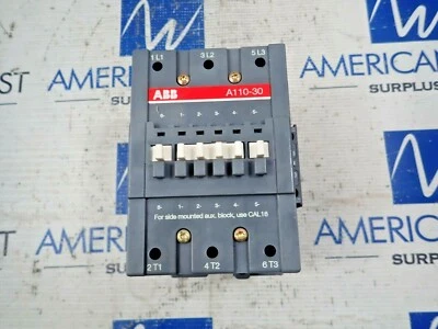 ABB A110-30 Contactor 110V-50Hz 115-120V-60Hz Coil with  Aux CAL18-11 - Image 1 of 4