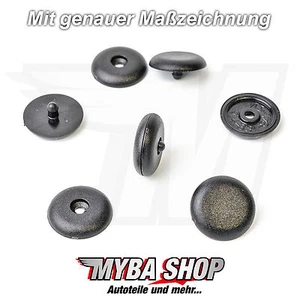 8x Safety Belt Stopper Plastic Universal Black Button 443857847B # New # - Picture 1 of 1