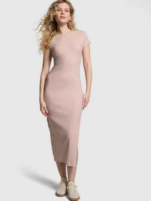 Victoria's Secret PINK Women’s X Small Wanna Be Pink Short Sleeve Midi Dress XS - Image 1 of 4