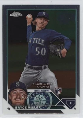 2023 Topps Chrome Update Rookie Debut Bryce Miller #USC99 Rookie RC - Image 1 of 2