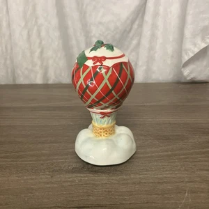 Schmid Christmas Winter Wonderland Hot Air Balloon Ceramic Music Box Works 5” - Picture 1 of 10