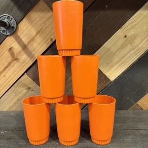 A lot of six vintage Rubbermaid party plan cups orange 123–3 - Picture 1 of 6