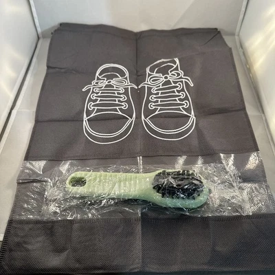 Large Portable Shoes Bag Travel Storage Pouch Drawstring Dust Bags with Brush - Image 1 of 4