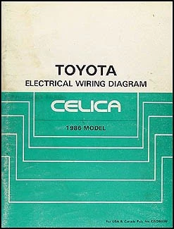 1986 Toyota Celica Wiring Diagram Manual Original Electrical Schematic - Image 1 of 2
