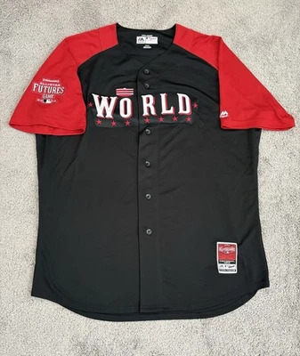2015  All Star Game Cincinnati Reds World Futures Jersey Majestic Sz 52 - Image 1 of 4