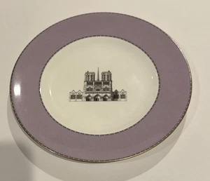 Piatto insalata 8" collezione Wedgwood Grand Tour ottime condizioni - Notre Dame, Parigi - viola - Foto 1 di 6