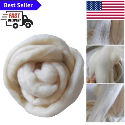 Chunky 1lb Merino Wool Roving - Ideal Yarn for Creating Cozy Blankets and Crafts - Image 1 of 4