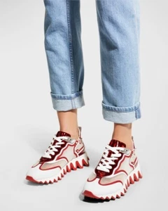 CHRISTIAN LOUBOUTIN NIB $845 Sharkina Sheer Mesh Sneakers Shoes Size 36.5 6.5 - Picture 1 of 7