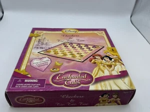 Vintage Disney Princess Checkers Tic Tac Toe Game Set 2004 - Picture 1 of 2