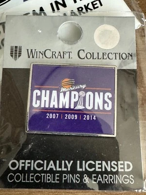 Phoenix MERCURY 2014 WNBA 3x Champions Basketball Pin + SGA Thunder Sticks - Image 1 of 4