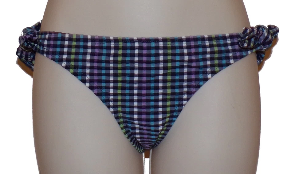 Traje de baño Coco Rave gingham a cuadros parte inferior de bikini talla XS nuevo Foto 1 de 4