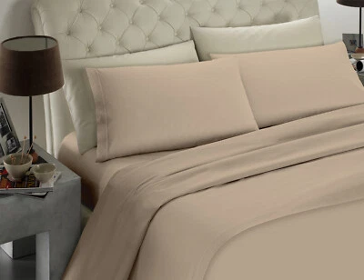 Completo lenzuola in microfibra no stiro matrimoniale singolo piazza e mezza - Immagine 1 di 4