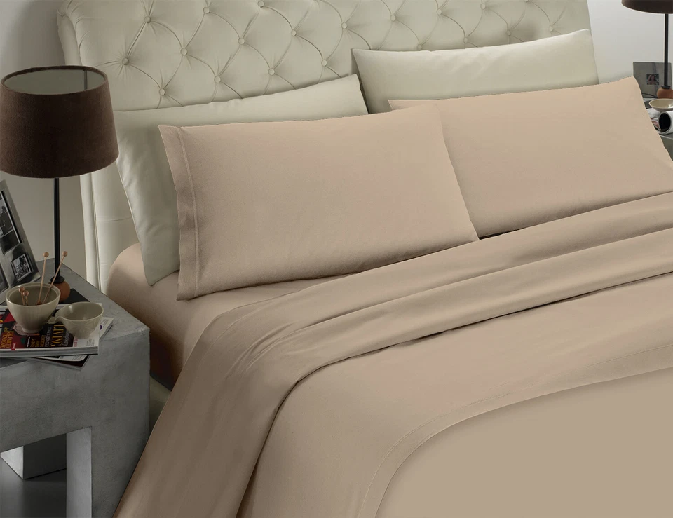 Completo lenzuola in microfibra no stiro matrimoniale singolo piazza e mezza - Immagine 1 di 4