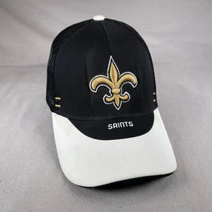 New Orleans Saints Hat Mens L/XL Black Baseball Cap NFL Reebok Mesh Football - Picture 1 of 11